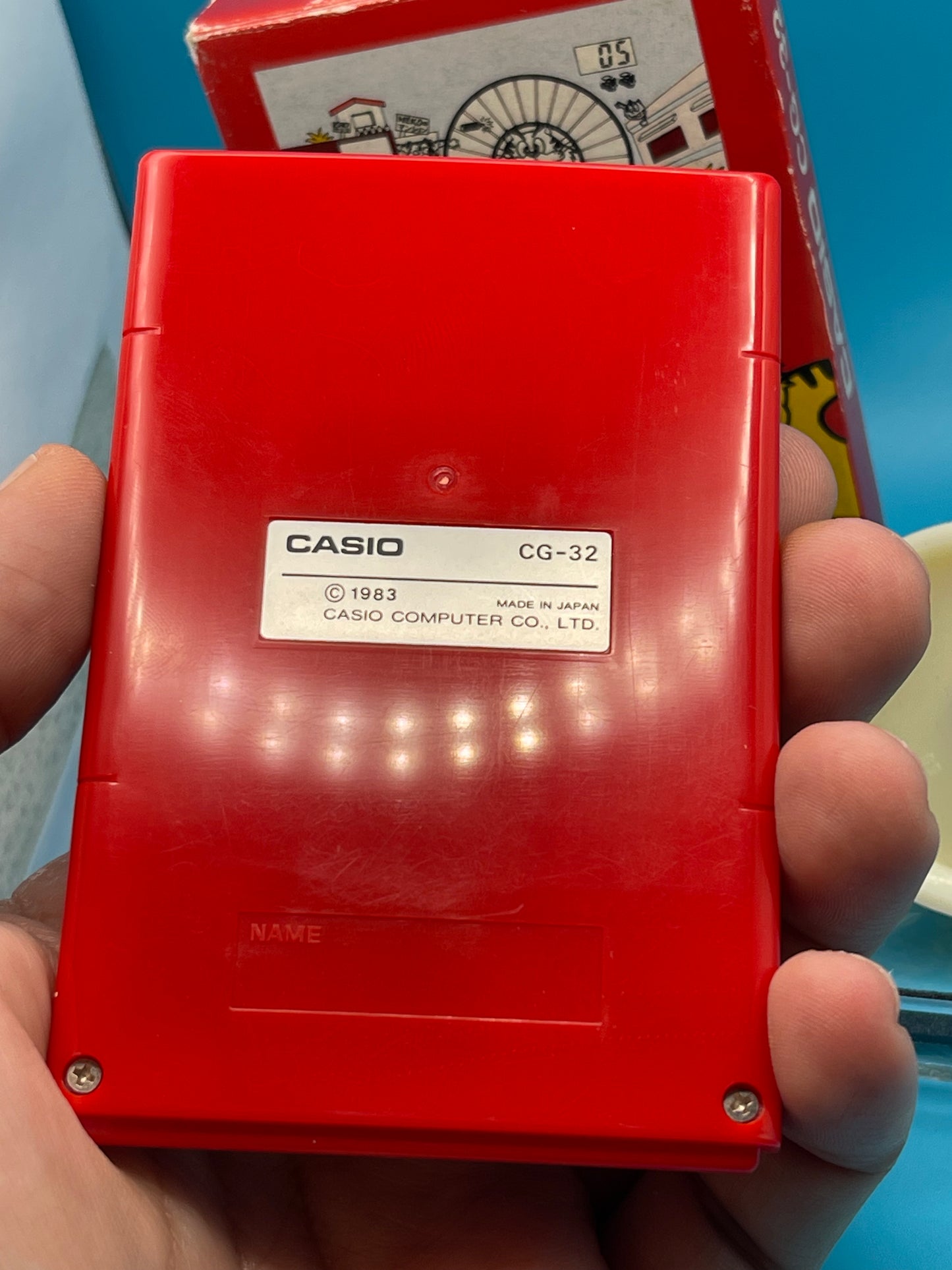 1980s Casio CG-32 LCD Handheld game CAT HAND