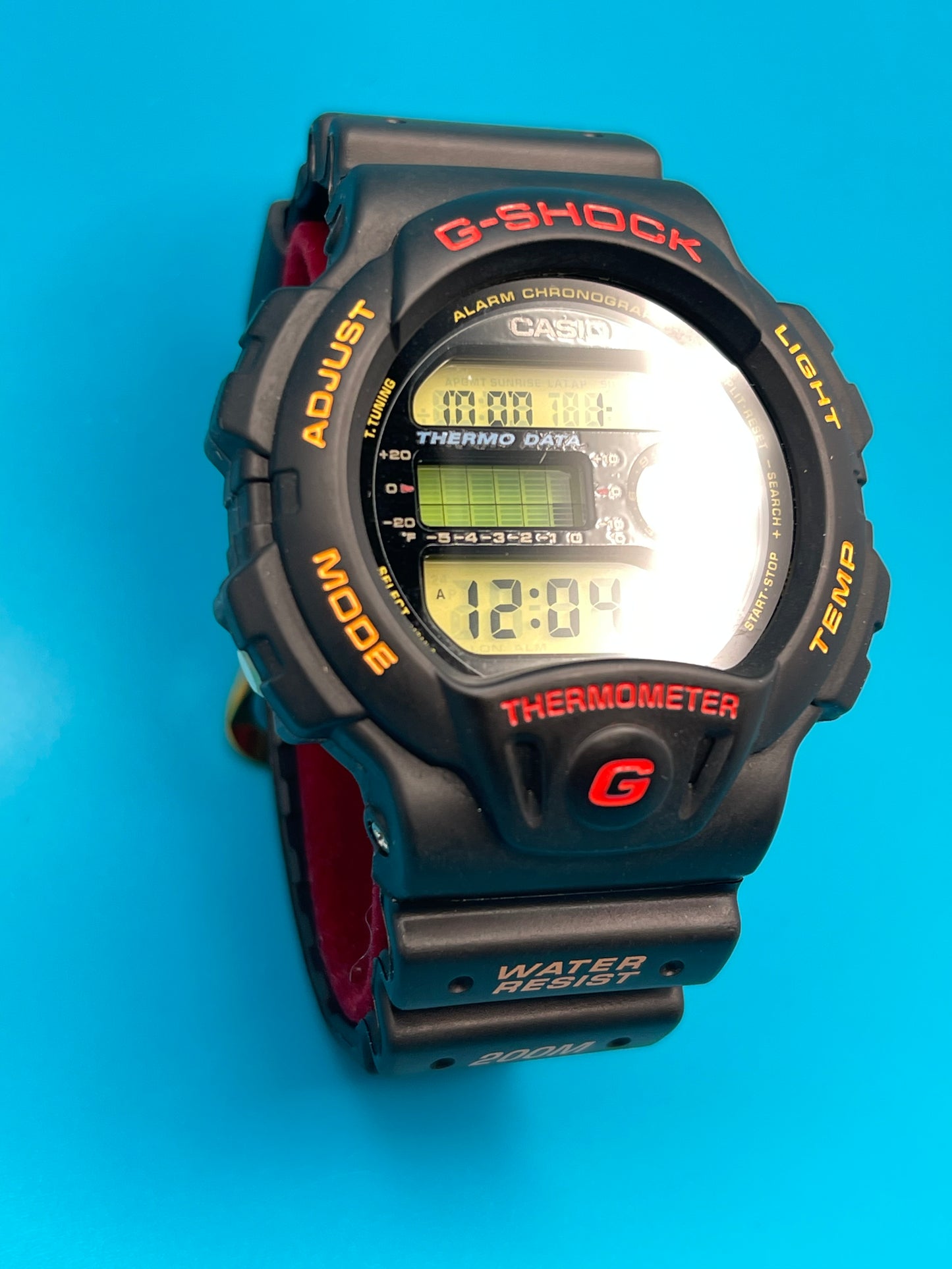 1994 Casio G-Shock DW-6100 Gold Button & Buckle. New old Stock