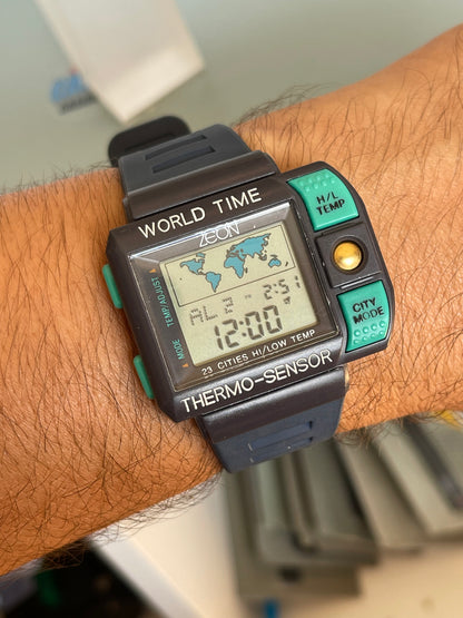 1980s/90s Zeon world time watch