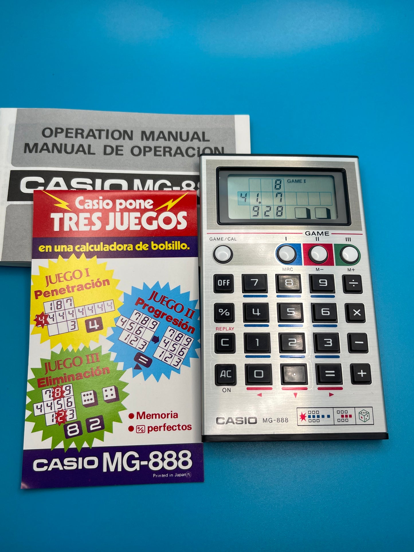 1982 rare Casio 3 Game and calculator NEW OLD STOCK