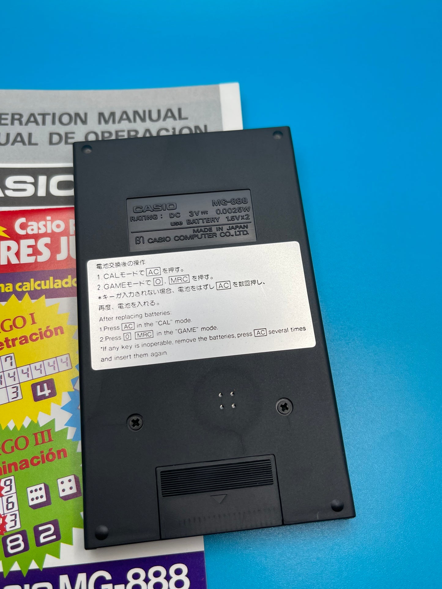 1982 rare Casio 3 Game and calculator NEW OLD STOCK