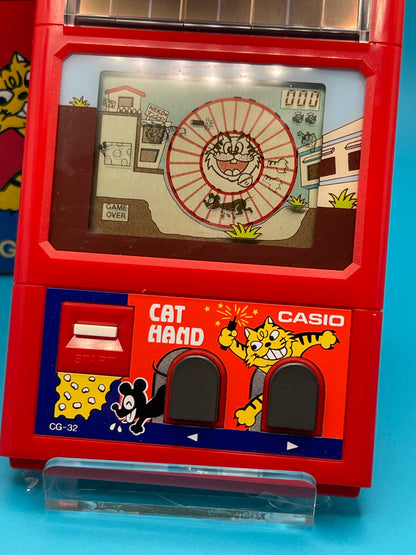 1980s Casio CG-32 LCD Handheld game CAT HAND