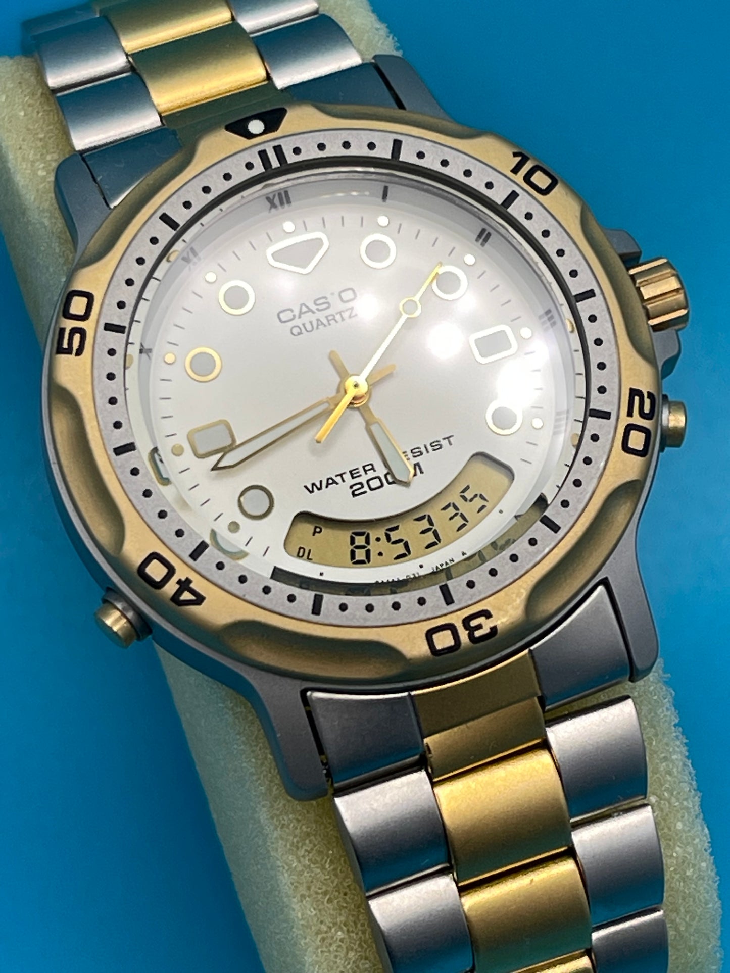 1990 Casio Oceanus 200M Divers watch, AD-702 new old stock
