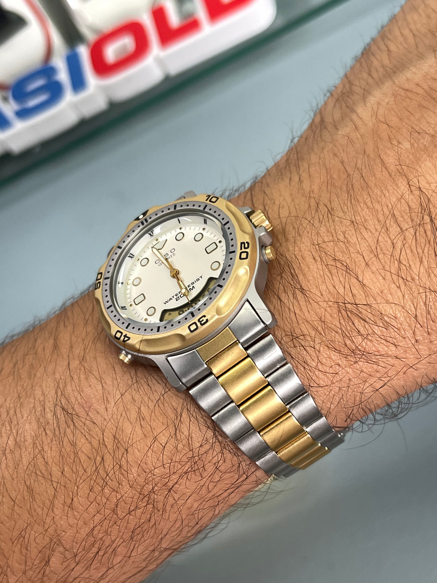 1990 Casio Oceanus 200M Divers watch, AD-702 new old stock